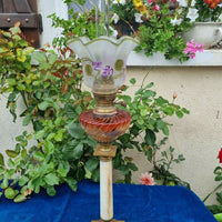 Baccarat Belle Lampe À Pétrole Ancienne