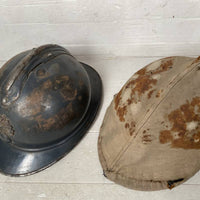 Casque Adrian Mdle 1915 infanterie et Couvre casque