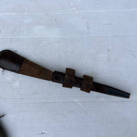 WH Baïonnette 84/98 Plaquettes bois, gousset cuir noir
