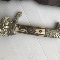Weimar Police Baïonnette, dragonne et gousset cuir noir