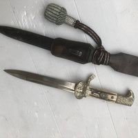 Weimar Police Baïonnette, dragonne et gousset cuir noir