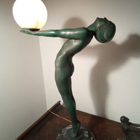 Max Le Verrier Grande lampe Art Deco