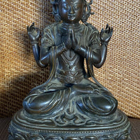 Statue Bronze Époque Xix Eme ( Inde Cambodge Vietnan )