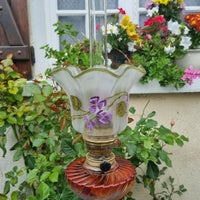 Baccarat Belle Lampe À Pétrole Ancienne