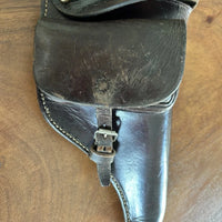 Étui Reichrevolver M 1883 Ww1 1914-1918 Landser Feldgrau No Casque Cuir