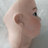Authentique Tête De Poupée Bru Ancienne Biscuit Porcelaine Bouche Fermée
