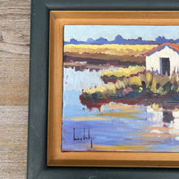 Tableau Olivier Suire Verley Cabane Marais Salant Ile De Ré Huile Sur Toile