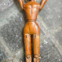 Mannequin Ancien Articulé En Bois Sculpté