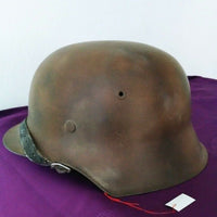 Casque Allemand Ww2 -40- Camoufle 3 Tons Original - Se 66 -