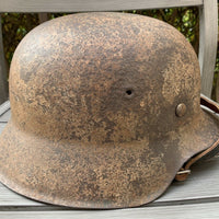 Ancien Casque Camoufle Allemand - 2ème Guerre