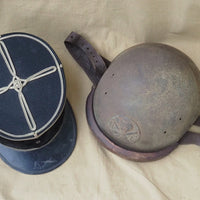 Casque de tankiste et képi d'un sous-lieutenant du 9ème BCC Bataillon