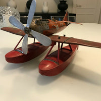 Jouet Ancien Mecanique Tole Hydravion Jep F260
