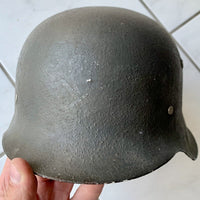 Lot Casque Ceinturon Brelage Sac Lunettes Allemand Ww2 Local Alsace 1944 1945