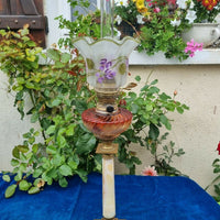 Baccarat Belle Lampe À Pétrole Ancienne
