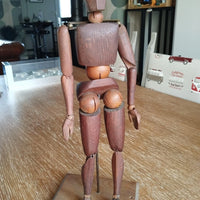 Mannequin articulé ancien en bois maquette PL modèle déposé breveté S.G.D.G