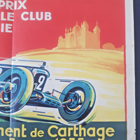 Ancienne affiche, Grand prix de l'automobile club Tunisie, Carthage