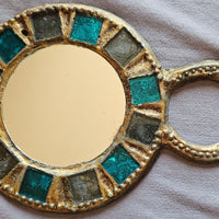 Miroirs Vintage Plomb Doré Et Pâte De Verre École Line Vautrin - Irena Jaworska 2