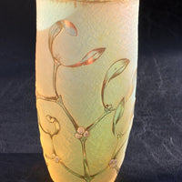 Vase opalescent émaillé signé Daum Nancy ( Authentique vers 1900 )