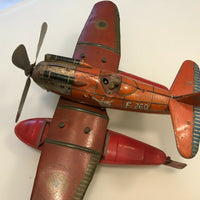 Jouet Ancien Mecanique Tole Hydravion Jep F260