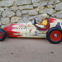 Voiture Gem Super Racer Montlhery En Tôle Des Années 50 A Friction