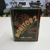 Bidon huile MONITOR 2 Centaur Rare öldose Oelkanne Can Motorcycle Oldtimer