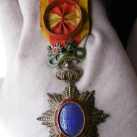 Officier Ordre Dragon d'Annam signé Lemaître Vermeil Indochine