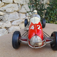 Voiture Gem Super Racer Montlhery En Tôle Des Années 50 A Friction