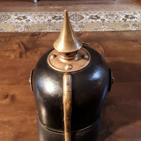 Casque À Pointe Troupe Saxe Reserviste Spikehelmet Pickelhaube
