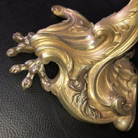 Grande lampe à pétrole en bronze doré Napoléon III dragon chimère