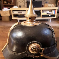 Casque À Pointe Troupe Saxe Reserviste Spikehelmet Pickelhaube