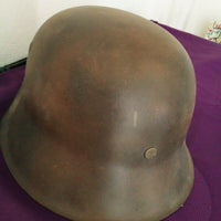 Casque Allemand Ww2 -40- Camoufle 3 Tons Original - Se 66 -