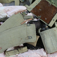 Gros lot matériel équipement web GB WW2 anglais filet casque pouch FM BREN