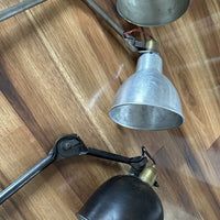 Lot de 4 anciennes lampes Gras Ravel