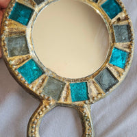 Miroirs Vintage Plomb Doré Et Pâte De Verre École Line Vautrin - Irena Jaworska 2