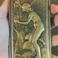 Médaille Bronze Art Nouveau Daniel Dupuis Le Nid Femme Nue