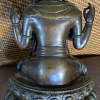 Statue Bronze Époque Xix Eme ( Inde Cambodge Vietnan )