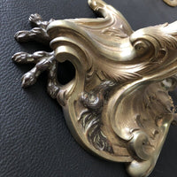 Grande lampe à pétrole en bronze doré Napoléon III dragon chimère