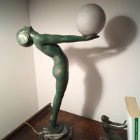 Max Le Verrier Grande lampe Art Deco