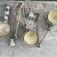 Deux Lampes Atelier Jieldé 2 Bras + Applique Vintage Loft Design Industriel 1950