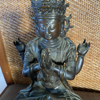 Statue Bronze Époque Xix Eme ( Inde Cambodge Vietnan )