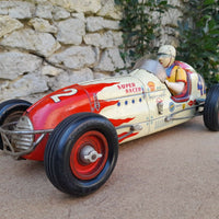 Voiture Gem Super Racer Montlhery En Tôle Des Années 50 A Friction