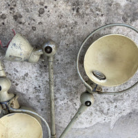 Deux Lampes Atelier Jieldé 2 Bras + Applique Vintage Loft Design Industriel 1950
