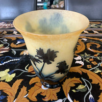 Grand Vase Par André Delatte, Nancy. 'chrysanthèmes' Vers 1920