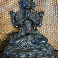 Statue Bronze Époque Xix Eme ( Inde Cambodge Vietnan )