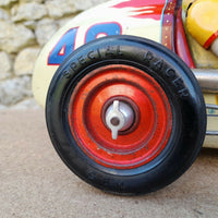 Voiture Gem Super Racer Montlhery En Tôle Des Années 50 A Friction