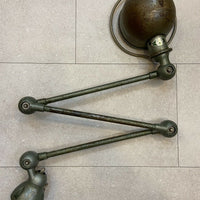 Lampe Jielde Trois Bras, Peinture Verte Vespa D’origine