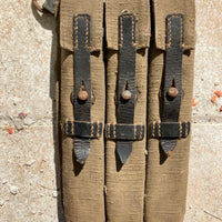 Authentique Étui Porte-Chargeurs Chargeurs Allemand Mp.38u.40 Toile Kaki Ww2