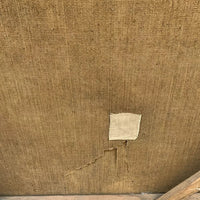 Grand Tableau Ancien Huile Portrait Femme Élégante Fleurs XVIIIe
