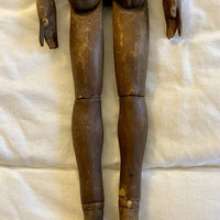 Ancien Mannequin D’artiste En Bois Articulé Sculpté Xix