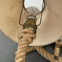 Audoux Minet Ancienne Paire D’appliques En Corde Barre Bateau Marine